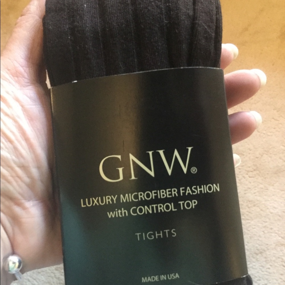 NEW GNW chocolate brown ribbed tights 2x 3x 22 24
